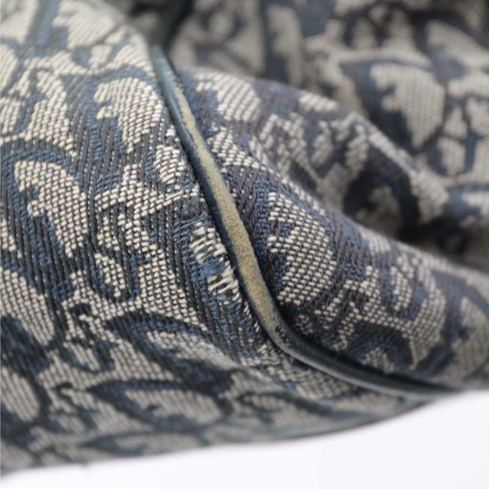CHRISTIAN DIOR Bowling Handbag in Blue Fabric - Picture 9 of 13